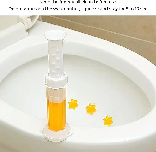 جيل تنظيف وتعقيم التواليت بتصميم وردة مع سرنجة للتحكم