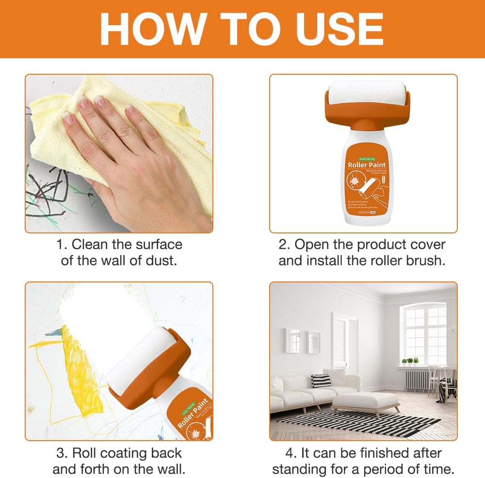 فرشاه رول دهان 500 جرام  لإصلاح دهان الحوائط والسيراميك والبورسلين