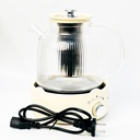 كاتيل بايركس شفاف مع مصفاة داخلية للشاي والاعشاب بسعة 2 لتر