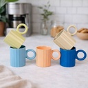 مج بورسلين بتصميم مضلع ويد دائرية لتناول النسكافيه 300 ملي