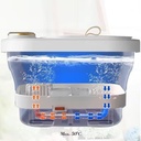 جهاز جاكوزي كهربائي مع بكرات لتدليك القدمين بسعة 7.7 لتر 450 واط