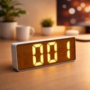 ساعة منبه ديجيتال لعرض الوقت ودرجة الحرارة بيو اس بي