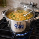 طقم حلل استانليس ستيل للطهي 22 قطعة