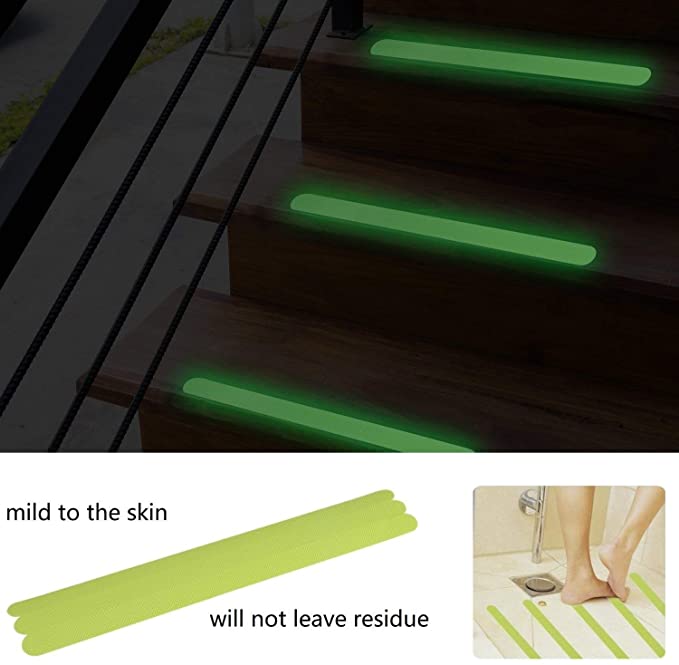 شرائط مضادة للأنزلاق ذاتيه اللصق تتوهج في الظلام لأحواض الأستخدام والسلالم والأرضيات