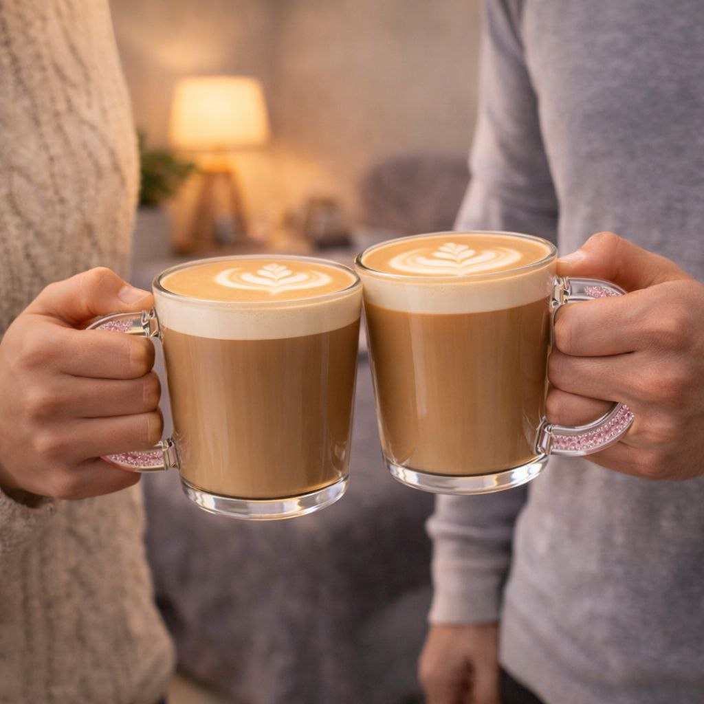 مج زجاج شفاف بيد جليتر 450 ملي لشرب وتقديم المشروبات بشكل شيك