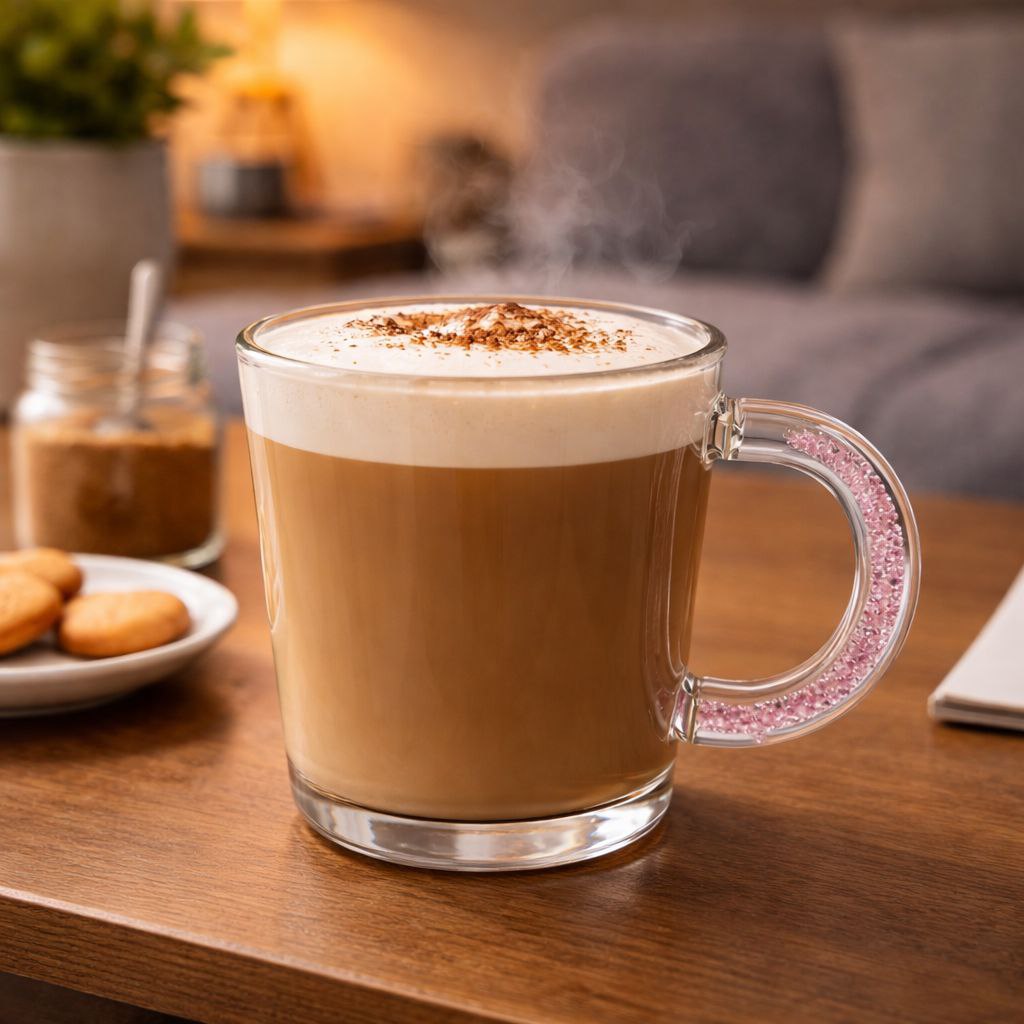 مج زجاج شفاف بيد جليتر 450 ملي لشرب وتقديم المشروبات بشكل شيك