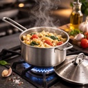 كسرولة استانلس ستيل تركي مع غطاء ويد للحمل مقاس 16 سم 1.25 لتر