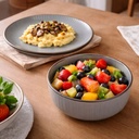 طقم عشاء بورسلين 16 قطعة بحواف جولد وتصميم مضلع