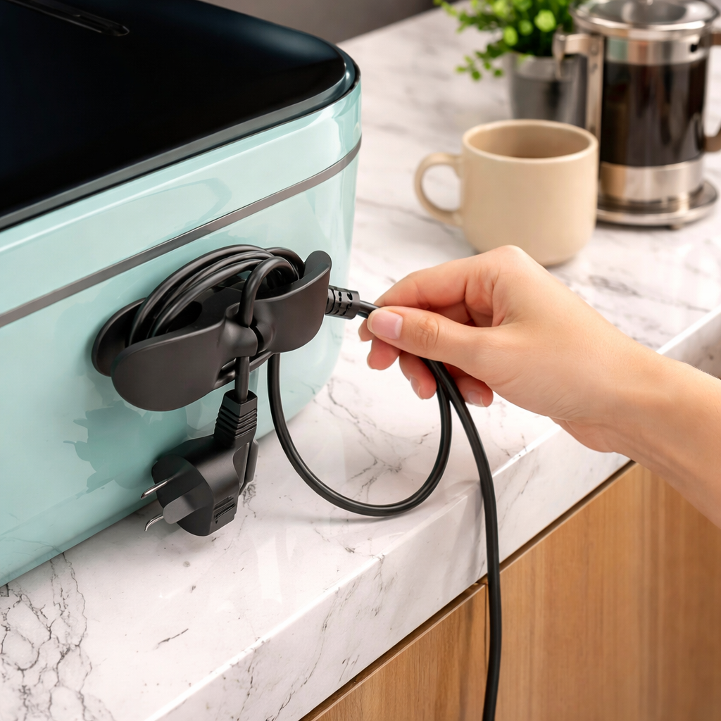 عرض 3 منظم الاسلاك والكابلات للادوات والاجهزة الكهربائية بلزق دبل فيس قوي