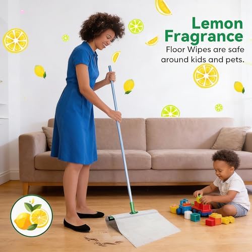 باكت مناديل مبللة للممسحة لتنظيف وتلميع الأرضيات 12 منديل