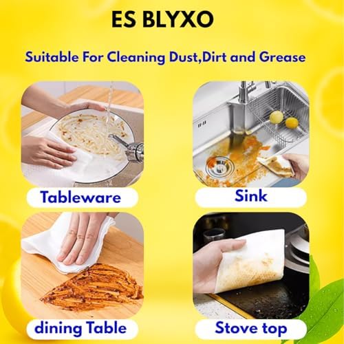 مناديل مبللة لإزالة الدهون والبقع والأتربة للمطبخ برائحة الليمون 80 قطعة