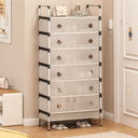 جزامة 6 أرفف بقوائم معدن مع غطاء لحماية الأحذية من الأتربة