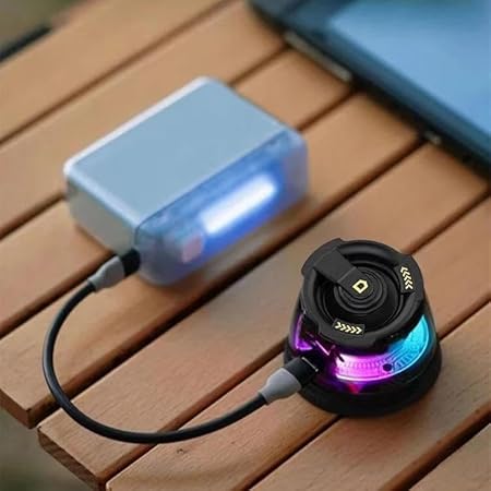 سبيكر لاسلكي مغناطيسي ميني مع اضاءة ار جي بي قابل للشحن بقوة 5 فولت