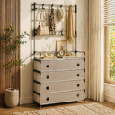 جزامة بـ4 أرفف مع غطاء لمنع دخول الاتربة مزودة بـ8 هوكات لتعليق الشنط