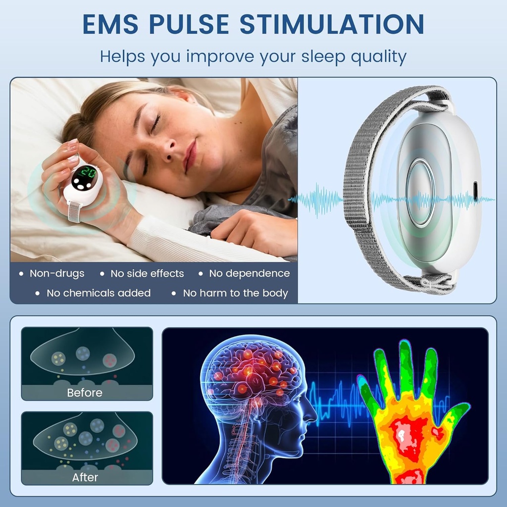 جهاز تدليك لراحة اليد لتخفيف القلق والتوتر للنوم يساعد على الاسترخاء والتغلب على الأرق