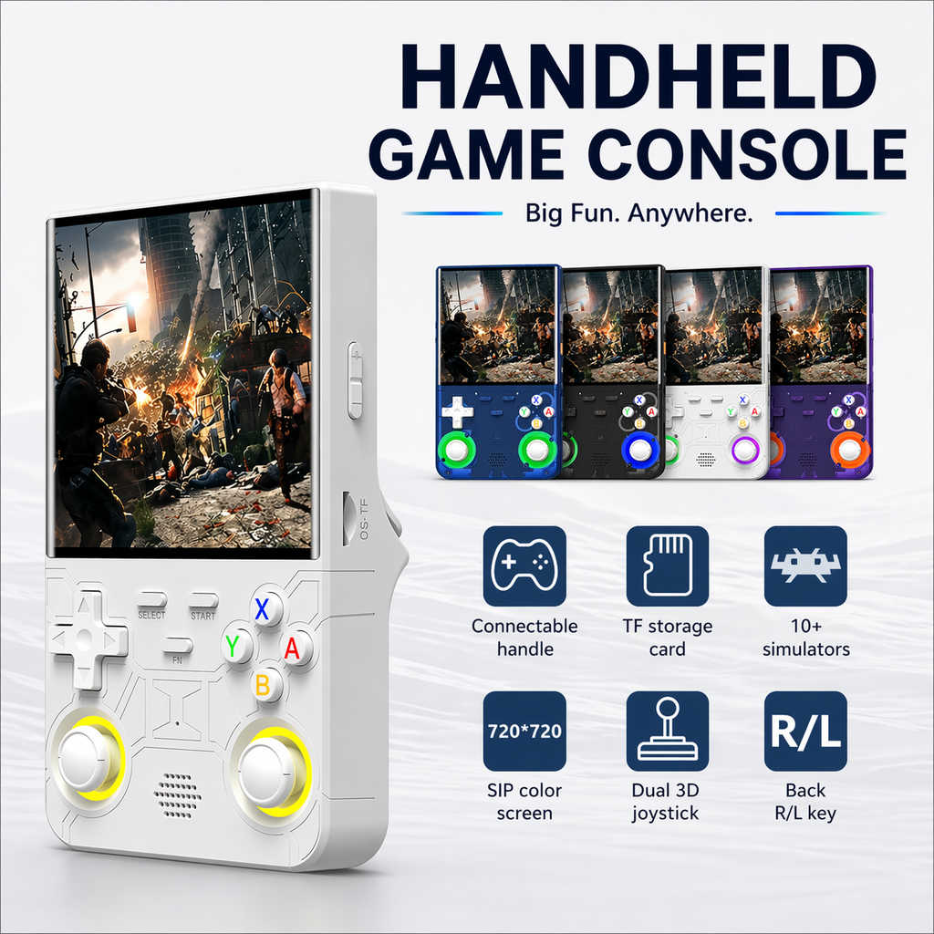 R36 Ultra لعبة فيديو جيم محمولة تدعم الواي فاي أكثر من 20000 لعبة شاشة اتش دي ذاكرة 128 جيجا