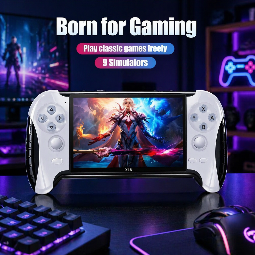 جهاز ألعاب فيديو بأكثر من 4800 لعبة يدعم الاتصال بالتليفزيون بذراع للتحكم