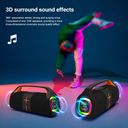 سبيكر لاسلكي مكبر للصوت مع إضاءة أر جي بي  بقوة 20 وات بطارية 3600 ملي امبير