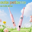 فرشة أسنان كهربائية للأطفال بتصميم كرتوني و 6 رؤوس قابلة للتبديل وخمسة أوضاع للتنظيف