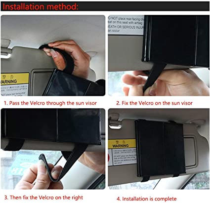 مرأه سيارة تثبت علي حاجب الشمس مكونه من 3 أقسام قابلة للطي