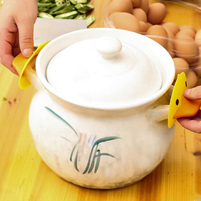 ماسك سيليكون بطوط عازل للحرارة للفرن والأواني والحلل