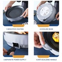 جريل كهربائي غير لاصق بقاعدة تبريد لقلي البيض وتسوية شرائح اللحم وعمل بان كيك