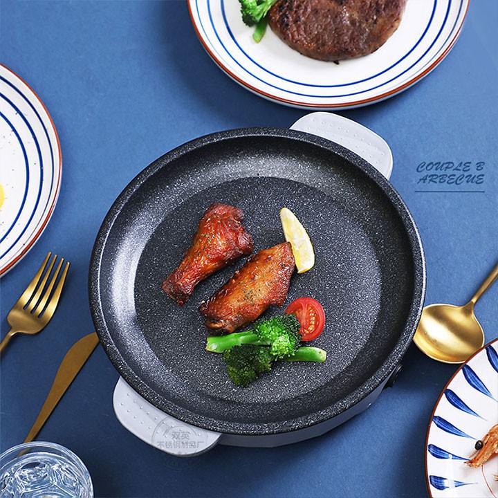 جريل كهربائي غير لاصق بقاعدة تبريد لقلي البيض وتسوية شرائح اللحم وعمل بان كيك