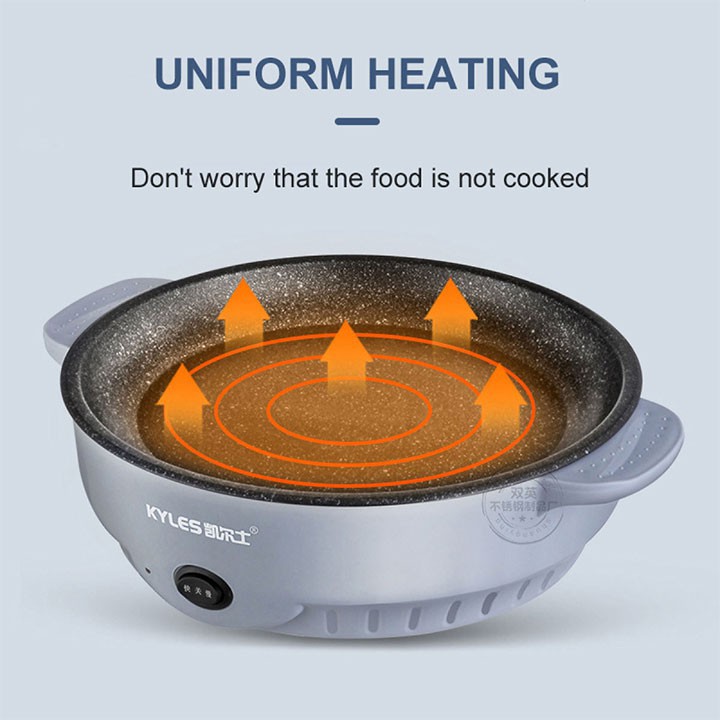 جريل كهربائي غير لاصق بقاعدة تبريد لقلي البيض وتسوية شرائح اللحم وعمل بان كيك