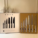 طقم سكاكين مطبخ smeg 6 بأحجام مختلفة قطع بتصميم أنيق