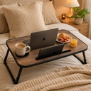 ترابيزة سرير للاب توب والمذاكرة قابلة للطي بستاند للموبايل وحامل كوب