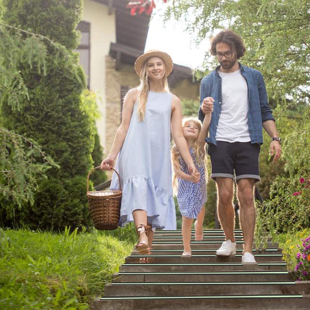 شريط لاصق ومضئ لمنع الانزلاق للسلالم والأرضيات 5 متر