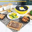 طاسة وجريل كهربائي غير لاصق بقاعدة تبريد لقلي البيض وتسوية شرائح اللحم وعمل بان كيك