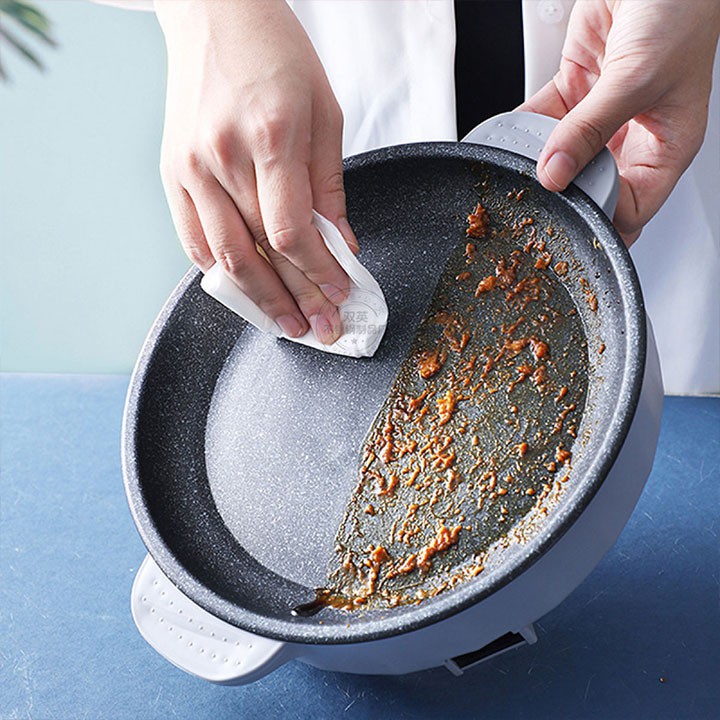 طاسة وجريل كهربائي غير لاصق بقاعدة تبريد لقلي البيض وتسوية شرائح اللحم وعمل بان كيك