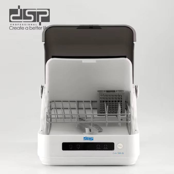 غسالة أطباق ميني DSP KW4001 بقوة 840 وات مع تجفيف بالهواء الساخن وتعقيم حراري