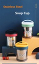 أكواب عازله للحرارة بغطاء محكم الغلق مثالية لتناول الشوربة والاندومي في الخارج