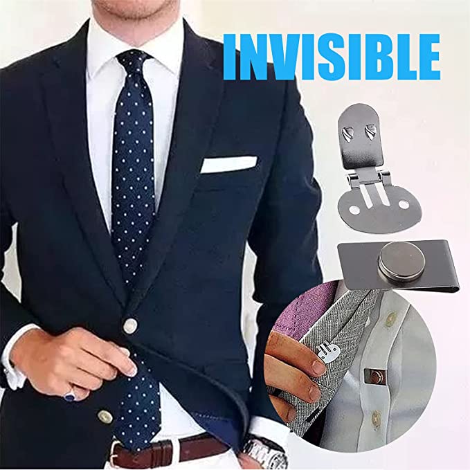 مشبك مغناطيسي لتثبيت ربطة العنق والحفاظ علي أناقة المظهر