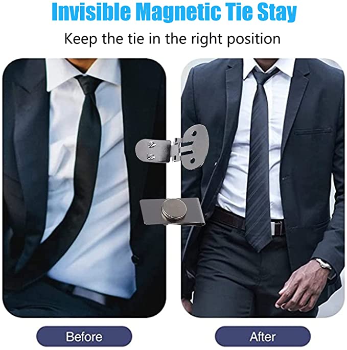 مشبك مغناطيسي لتثبيت ربطة العنق والحفاظ علي أناقة المظهر