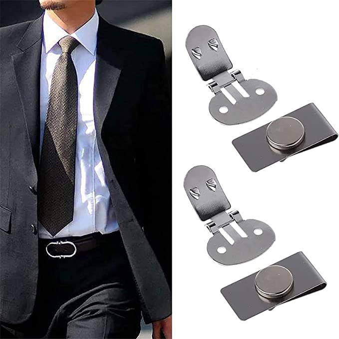 مشبك مغناطيسي لتثبيت ربطة العنق والحفاظ علي أناقة المظهر