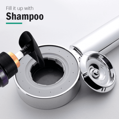 سماعة دش مزدوجة الوجه تتميز ٣ طرق لرش الماء وخزان للشامبر