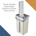 طقم مساحة تنظيف قابلة للفصل والدوران 360 درجة وتعديل الطول مع جردل للعصر 8 لتر