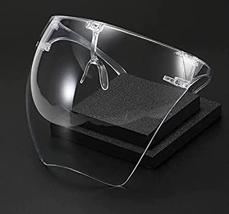 فيس شيلد لحماية الوجه بالكامل للكبار مع سنادة للأنف اكليريك