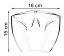 فيس شيلد لحماية الوجه بالكامل للكبار مع سنادة للأنف اكليريك