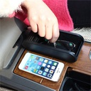 صندوق منظم مسند الكونسول للسيارة ومناسب للعملات المعدنية ذاتي اللصق