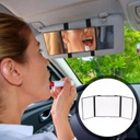 مرأه سيارة تثبت علي حاجب الشمس قابلة للطي مكونه من 3 أقسام