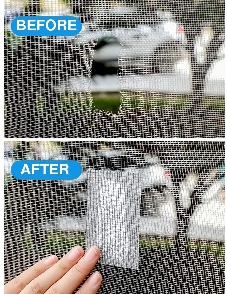 شريط شبكي لإصلاح ثقوب وشقوق سلك الشبابيك لاصق فايبرجلاس قوي مصمت