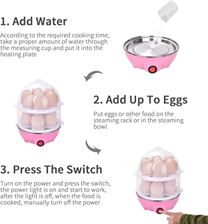 ماكينه سلق البيض بالبخار تعمل بالكهرباء تسع حتي 14 بيضه