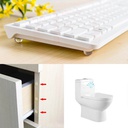 طقم صدادات وقواعد سيليكون لصد الادراج وقواعد لابتوب وكيبورد صغيرة ذاتية اللصق