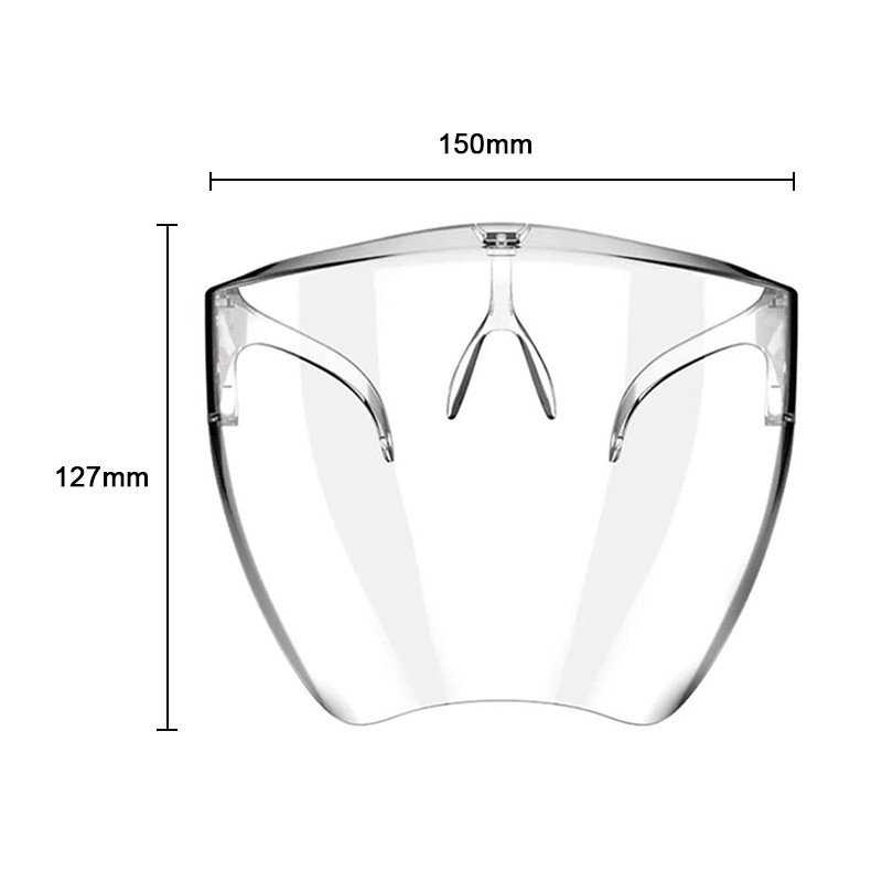 فيس شيلد لحماية الوجه بالكامل للأطفال مع سنادة للأنف اكليريك