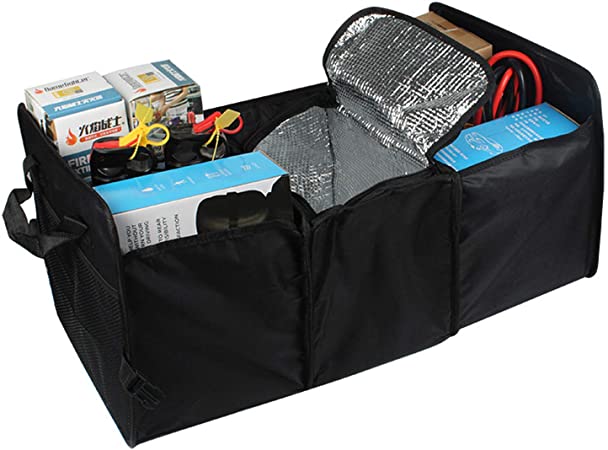 منظم لشنطة السياره 3 خانات احدهم حراري قابل للطي