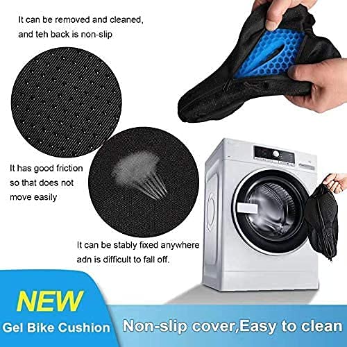 وسادة جل لكرسي الدراجات لمنع الألم وامتصاص الصدمات مثالية لممارسي رياضة ركوب الدراجات وهواة السفر بالدراجات